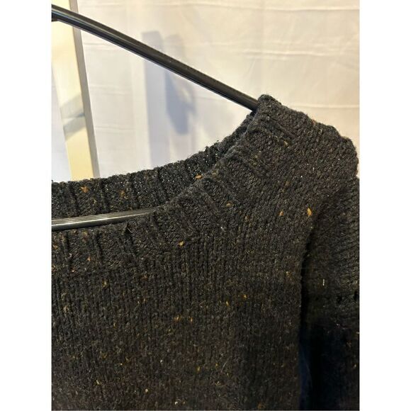 WILDFOX After PARTY GREY/black intentionally distressed small sweater high lo he - Picture 9 of 12
